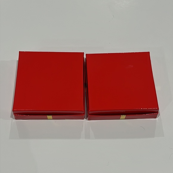 EMPTY Jewelry Boxes Red and Gold Lot of 4 - Picture 4 of 7